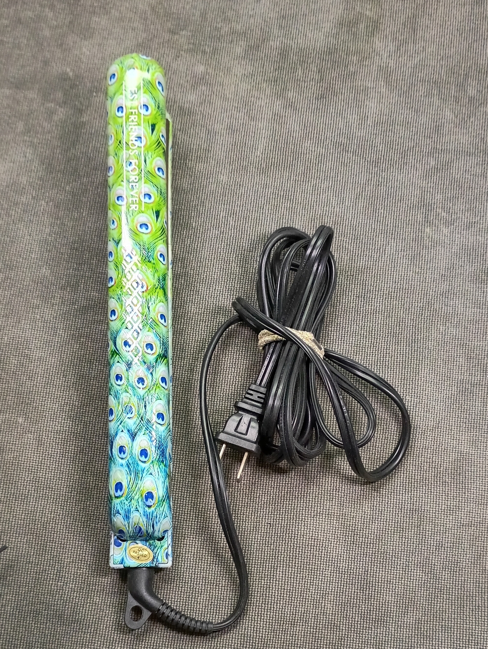 Best Friends Forever 1" Flat Iron Hair Straightener 110-240V Peacock Green Blue